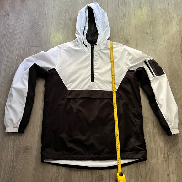 CSG Men's Hooded Black/White Windbreaker Jacket Size Medium - Picture 7 of 10